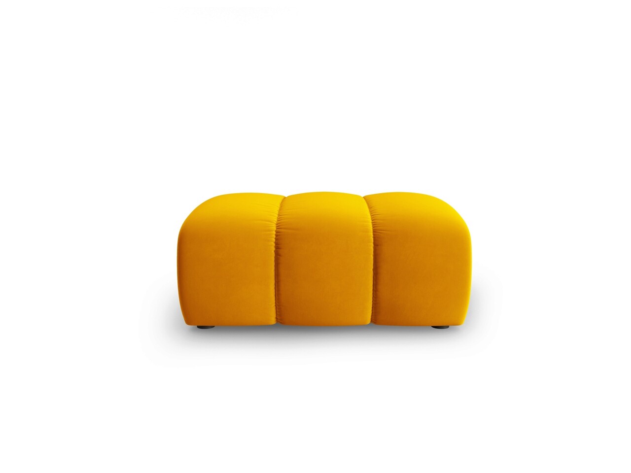 Taburet, Lupine, Micadoni Home, BL, 90x87x40 cm, catifea, galben - imagine 5